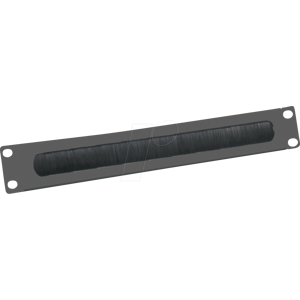 VALUE 26990316 - Paso de cable de 19'' 2U con tira de cepillo, RAL 9005 negro inte