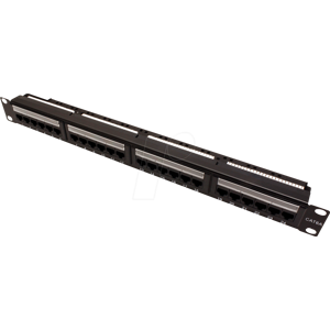 VALUE 26990357 - Panel de conexiones de 19'', 24 puertos, Cat.6a, 1U, negro