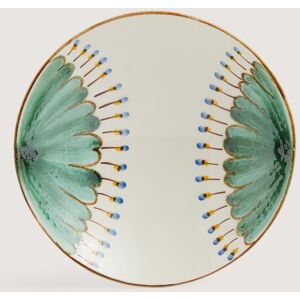 El Corte Inglés Plato hondo pintado a mano Pavone . Verde