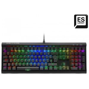 Sharkoon SKILLER SGK60 QWERTY Español Negro (Red Switch)