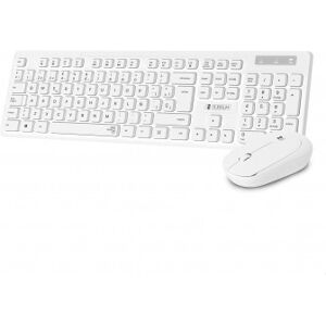 Teclado y Ratón Subblim Combo Business Slim Silencioso Inalámbrico - Blanco