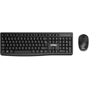 Nilox Combo Wireless Es Black / Teclado Y Ratón Inalámbricos