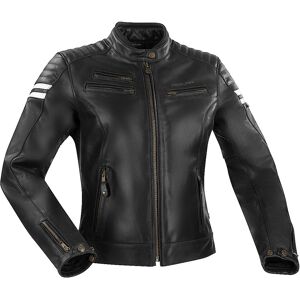 Segura Funky Chaqueta de cuero de motocicleta para damas - Negro (40)