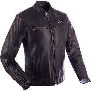 Segura Riverton Chaqueta de cuero para moto - Negro Gris (3XL)