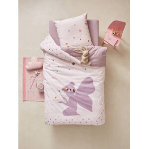 VERTBAUDET Conjunto de funda nórdica + funda de almohada infantil PEQUEÑA HADA violeta estampado