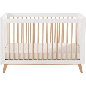 Maisons du Monde Lit bébé vintage à barreaux L125 Blanc 66x84x126cm