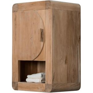 Wanda Collection Meuble de salle de bain armoire de toilette en teck Rétro 44cm Marron 44x72x36cm