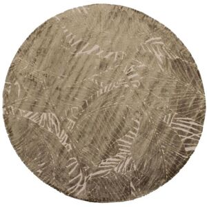 WOOOD Tapis en tissu avec dessin plante D200 Beige 200x1x200cm