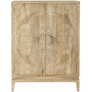 Maisons du Monde Armoire 2 portes gravée Marron 100x136x45cm