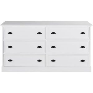 Maisons du Monde Commode 6 tiroirs double blanche Blanc 160x85x50cm