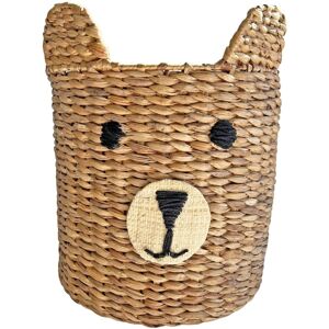 NATYAL Panier de rangement en forme d'ours pour enfants D.45cm Beige 45x48x45cm