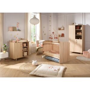 Sauthon Chambre bébé complète: lit bébé, commode à langer et armoire Beige 66x90x123cm
