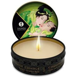 Shunga Bougie de massage Thé Vert Exotique - 30 ml