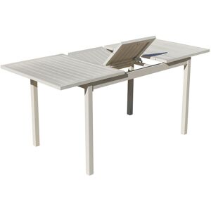 Hevea Table de Jardin Extensible en Aluminium Blanc Sarana