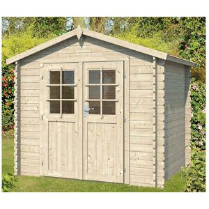 Eden Partenaire Jardin Abri de jardin en bois d’épicéa brut 28 mm – 5 m²