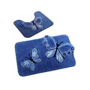 Tapis de bain fantaisie Papillons - BlancheporteCe tapis de bain est une oasis de douceur dans votre salle de bain !Tapis de bain : 50x80cmBleu
