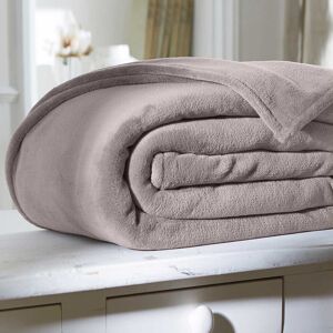 Couverture microfibre - BlancheporteUne couverture microfibre toucher peluche douce comme un câlin...Couverture 2 personnes : 240x260 cmTaupe