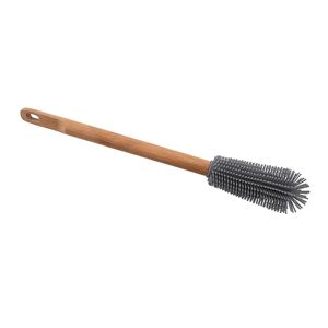 Brosse de nettoyage en hêtre et silicone pour bouteilles Point Virgule [Blanc]