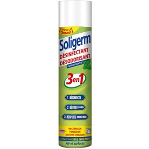 Solipro Désodorisant désinfectant Soligerm menthe - Aérosol 750 ml