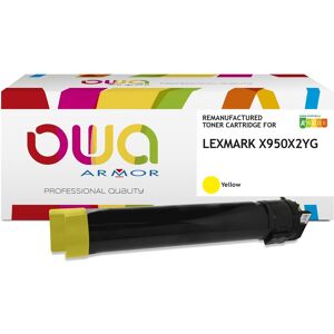 Toner remanufacturé OWA - standard - Jaune - pour LEXMARK X950X2YG