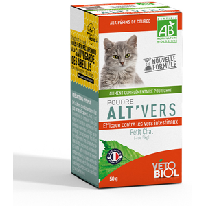 Vetobiol Poudre Alt'vers Petit Chat Bio