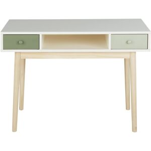 Maisons du Monde Bureau vintage blanc 2 tiroirs vert