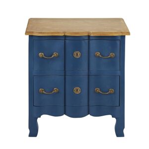 Maisons du Monde Table de chevet 2 tiroirs bleue