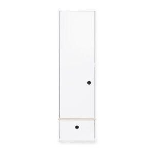 Wookids Armoire 1 porte façade tiroir blanc