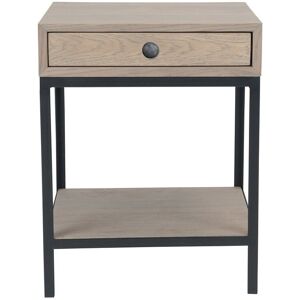 Calicosy Table de chevet en chêne et métal - L42 cm