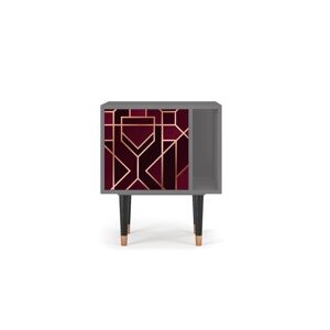 Storyz Table de chevet bordeaux 1 porte L 58 cm