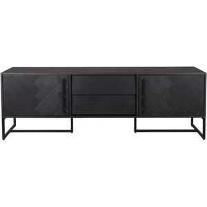 Dutchbone Meuble TV en bois d'acacia et acier noir