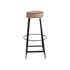 Zago Tabouret de bar en cuir vintage ii cuir marron