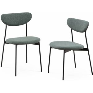 sweeek Lot de 2 chaises scandinaves vert