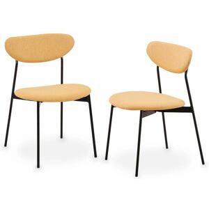 sweeek Lot de 2 chaises scandinaves moutarde