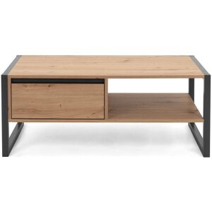 Calicosy Table Basse avec Tiroir L100 cm - Décor Bois Clair