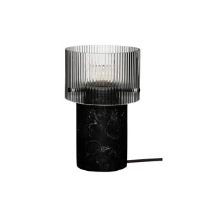 Hübsch Lampe de table en verre et marbre noir