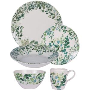 Table passion Service de vaisselles 20 pièces multicolore en faïence