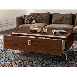 Mobistoxx Table basse EVY 1 tiroir 120 cm noyer