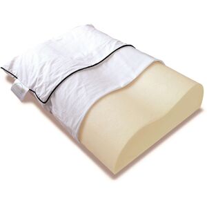 Oreiller ergonomique mousse mémoire végétale et taie d'oreiller percale Someo 40x60