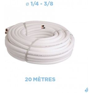 Condizionati Liaison frigorifique bi-tube isolée 1/4 - 3/8 M1 Longueur 20m