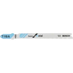 5 lames de scie sauteuse 92mm pour le métal T118A - BOSCH - 2608631013
