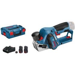 Rabots 12 V GHO 12V-20 + 2 batteries 3 Ah + chargeur + coffret L-BOXX BOSCH 06015A7001