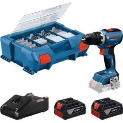 Perceuse-visseuse 18 V PRO Heavy GSR 18V-65 + 2 batteries 4Ah + chargeur + 82 accessoires dans L-Case BOSCH 06019N3207