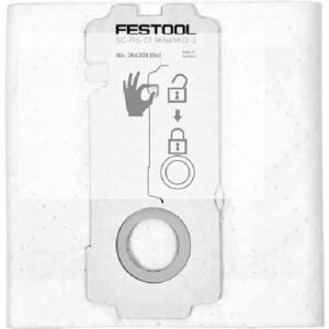 Lot de 5 sacs filtre SELFCLEAN SC-FIS-CT MINI/MIDI-2/5/CT15 - FESTOOL - 204308