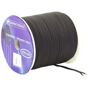 OMNITRONIC Câble haut-parleur 2x1.5 100m bk - Câbles pour haut-parleurs sur tambour