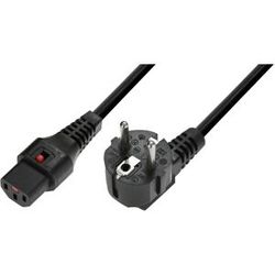 Sonstige IEC LOCK IEC Power Cable locking 3x1.0 1m bk - Câbles d'alimentation IEC