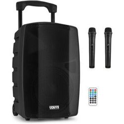 Vonyx VSP200 Système de sonorisation portable 10 pouces - Haut-parleur actif sans fil