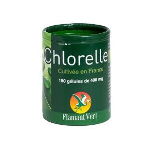 Flamant Vert Chlorelle 180 Gélules de 400 mg - Boîte 180 gélules