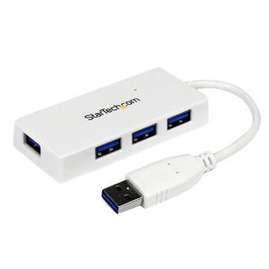 StarTech Portable 4 Port Mini USB 3.0 Hub - White