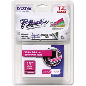 Brother Tape/12mm pink on white f P-Touch